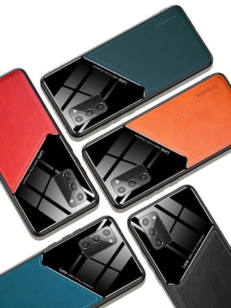 Mocco Lens Leather Back Case for Samsung Galaxy S21 Ultra Green hind ja info | Telefonide kaitsekaaned ja -ümbrised | hansapost.ee