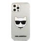 KLHCP12LCHTUGLS Karl Lagerfeld Choupette Head Glitter Case for iPhone 12 Pro Max 6.7 Silver цена и информация | Telefonide kaitsekaaned ja -ümbrised | hansapost.ee