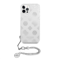 GUHCP12LKSPESI Guess PC Chain Peony Case for iPhone 12 Pro Max Silver hind ja info | Telefonide kaitsekaaned ja -ümbrised | hansapost.ee