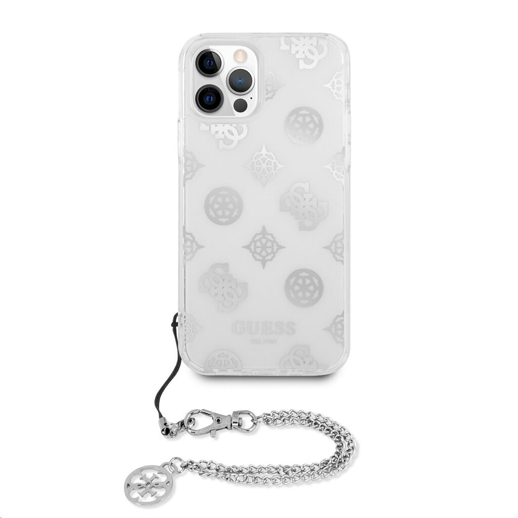 GUHCP12LKSPESI Guess PC Chain Peony Case for iPhone 12 Pro Max Silver цена и информация | Telefonide kaitsekaaned ja -ümbrised | hansapost.ee