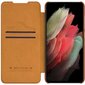 Nillkin Qin Book Case for Samsung Galaxy S21 FE Brown hind ja info | Telefonide kaitsekaaned ja -ümbrised | hansapost.ee