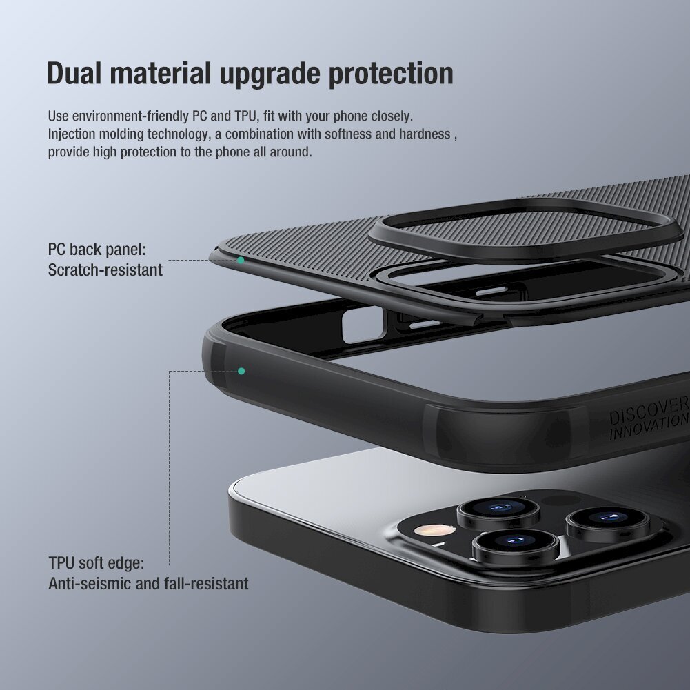 Nillkin Super Frosted Shield Pro Case durable, sobib iPhone 13 Pro Max, must цена и информация | Telefonide kaitsekaaned ja -ümbrised | hansapost.ee