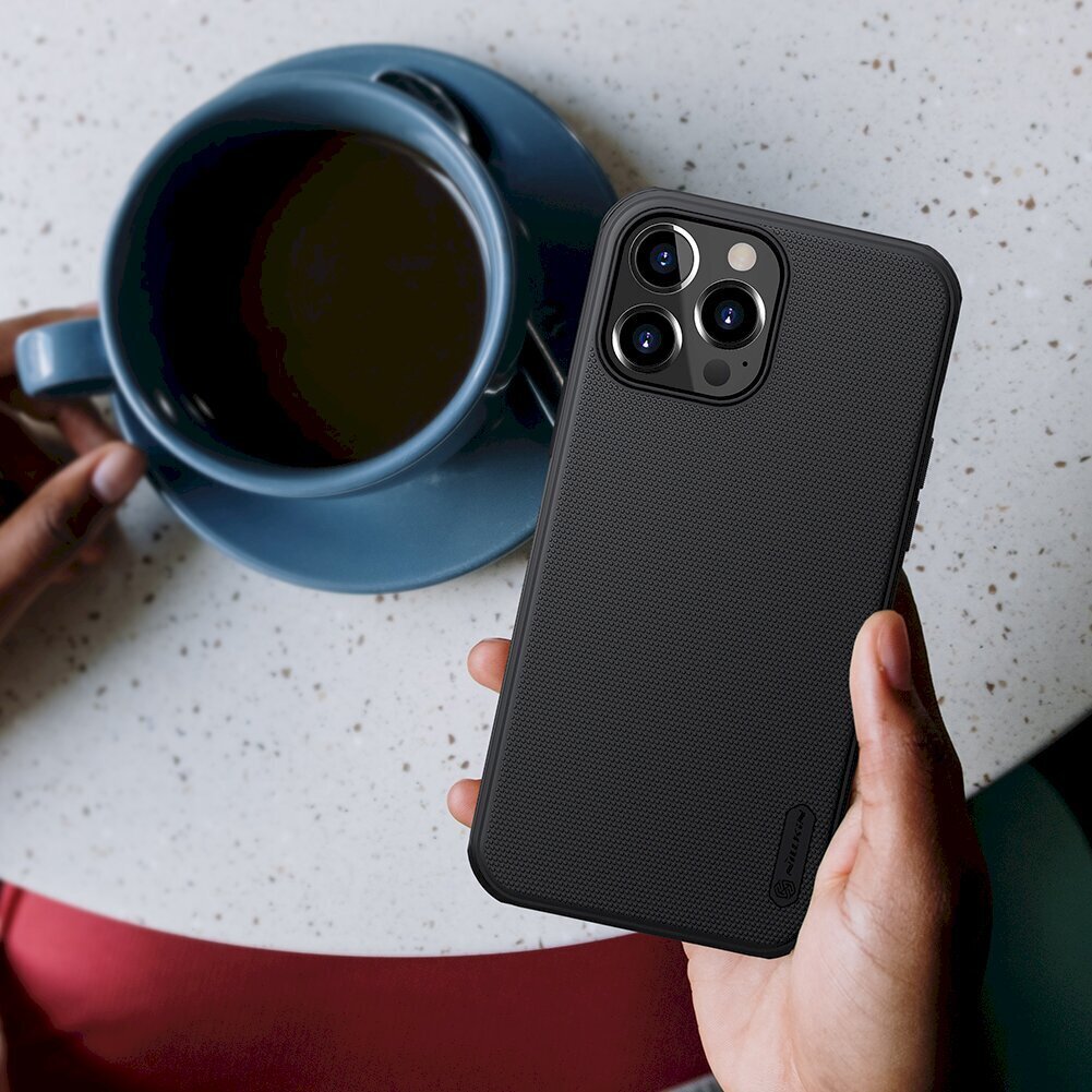 Nillkin Super Frosted Shield Pro Case durable, sobib iPhone 13 Pro Max, must цена и информация | Telefonide kaitsekaaned ja -ümbrised | hansapost.ee