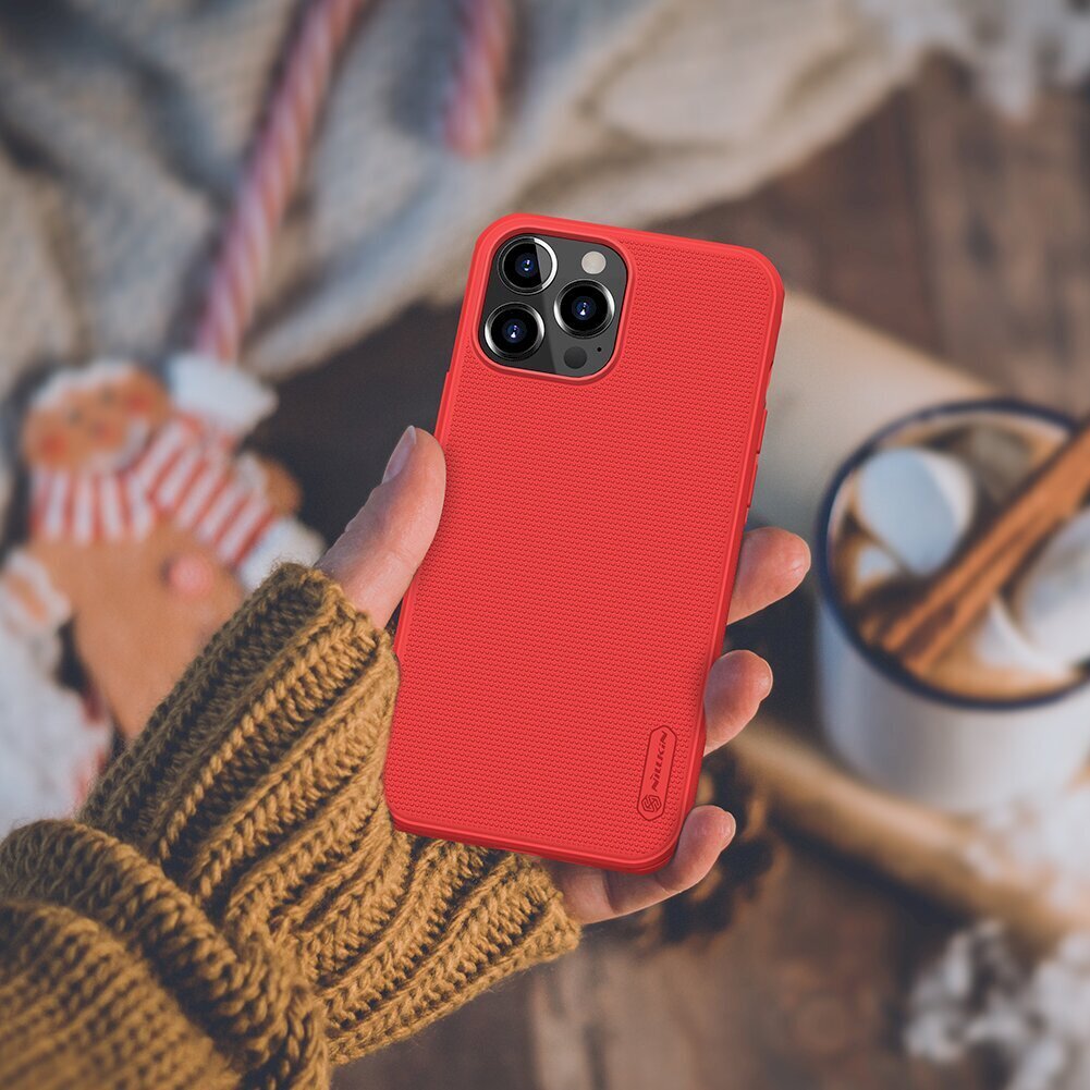 Nillkin Super Frosted Shield Pro Case durable, sobib iPhone 13 Pro Max, punane hind ja info | Telefonide kaitsekaaned ja -ümbrised | hansapost.ee