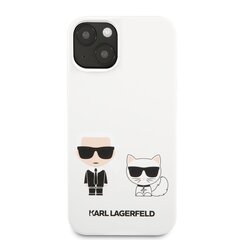 KLHCP13SSSKCW Karl Lagerfeld and Choupette Liquid Silicone Case for iPhone 13 mini White hind ja info | Telefonide kaitsekaaned ja -ümbrised | hansapost.ee