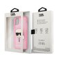 Karl Lagerfeld KLHCP13SKHTUGLP, telefonile iPhone 13 mini, roosa цена и информация | Telefonide kaitsekaaned ja -ümbrised | hansapost.ee