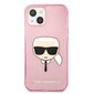 Karl Lagerfeld KLHCP13SKHTUGLP, telefonile iPhone 13 mini, roosa hind ja info | Telefonide kaitsekaaned ja -ümbrised | hansapost.ee