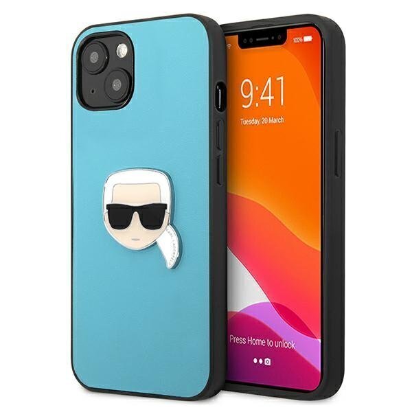 Karl Lagerfeld KLHCP13SPKMB, telefonile iPhone 13 mini, sinine цена и информация | Telefonide kaitsekaaned ja -ümbrised | hansapost.ee