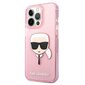 Karl Lagerfeld KLHCP13XKHTUGLP, telefonile iPhone 13 Pro Max, roosa hind ja info | Telefonide kaitsekaaned ja -ümbrised | hansapost.ee