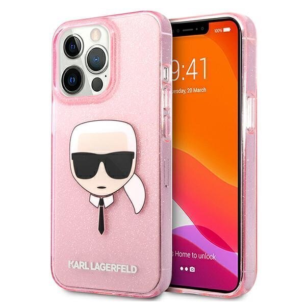 Karl Lagerfeld KLHCP13XKHTUGLP, telefonile iPhone 13 Pro Max, roosa hind ja info | Telefonide kaitsekaaned ja -ümbrised | hansapost.ee