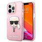 Karl Lagerfeld KLHCP13XKHTUGLP, telefonile iPhone 13 Pro Max, roosa hind ja info | Telefonide kaitsekaaned ja -ümbrised | hansapost.ee