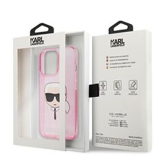 Karl Lagerfeld KLHCP13XKHTUGLP, telefonile iPhone 13 Pro Max, roosa hind ja info | Karl Lagerfeld Mobiiltelefonid ja lisatarvikud | hansapost.ee