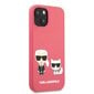 KLHCP13MSSKCP Karl Lagerfeld and Choupette Liquid Silicone Case for iPhone 13 Red цена и информация | Telefonide kaitsekaaned ja -ümbrised | hansapost.ee