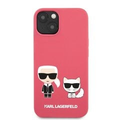KLHCP13MSSKCP Karl Lagerfeld and Choupette Liquid Silicone Case for iPhone 13 Red hind ja info | Telefonide kaitsekaaned ja -ümbrised | hansapost.ee