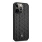 MEHCP13LSPSBK Mercedes Genuine Leather Quilted Hard Case for iPhone 13 Pro Black hind ja info | Telefonide kaitsekaaned ja -ümbrised | hansapost.ee