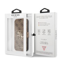 GUBKP13M4GMGBR Guess PU 4G Metal Logo Book Case for iPhone 13 Brown цена и информация | Чехлы для телефонов | hansapost.ee