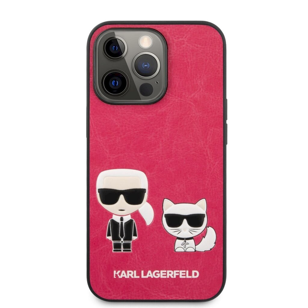 KLHCP13LPCUSKCP Karl Lagerfeld and Choupette PU Leather Case for iPhone 13 Pro Fuchsia hind ja info | Telefonide kaitsekaaned ja -ümbrised | hansapost.ee