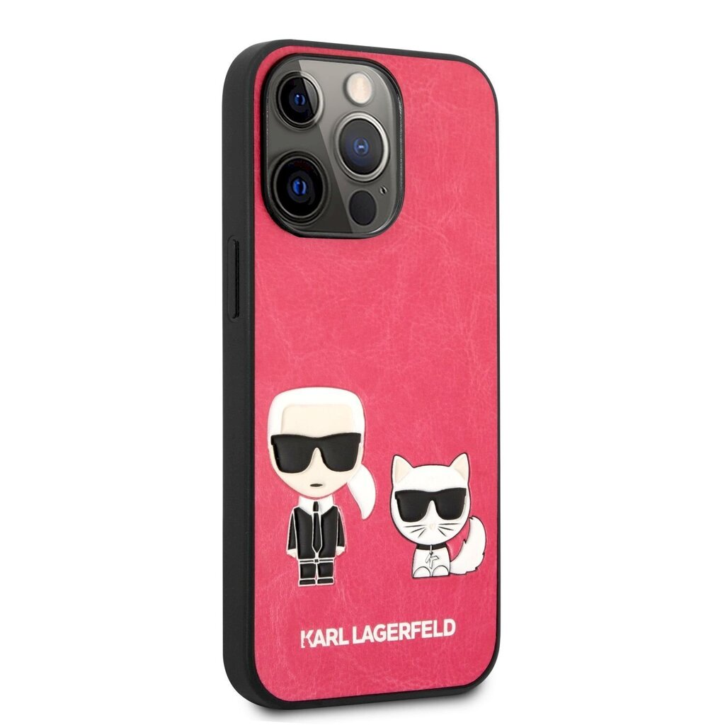 KLHCP13LPCUSKCP Karl Lagerfeld and Choupette PU Leather Case for iPhone 13 Pro Fuchsia цена и информация | Telefonide kaitsekaaned ja -ümbrised | hansapost.ee