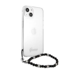 GUHCP13SKPSBK Guess PC Script and Black Pearls Case for iPhone 13 Mini Transparent price and information | Phone protective covers and cases | hansapost.ee