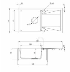 Deante graniidist köögivalamu Deante Evora ZQJ A113, Alabaster price and information | Kitchen sinks | hansapost.ee