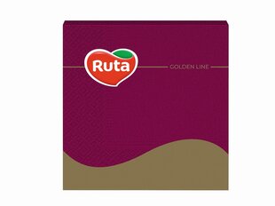 3-х слойные салфетки Ruta 33х33 см, бордовые, 20 шт. цена и информация | Скатерти, салфетки | hansapost.ee