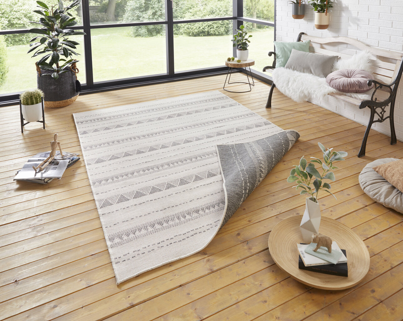 Kahepoolne vaip NORTHRUGS Twin Supreme Grey Cream, 80x150 cm цена и информация | Vaibad | hansapost.ee