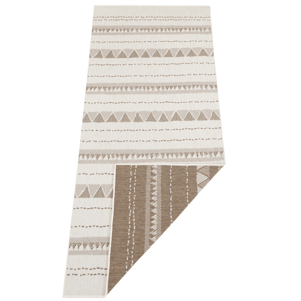 Kahepoolne vaip - matt NORTHRUGS Twin Supreme Brown Cream, 80x350 cm hind ja info | Vaibad | hansapost.ee