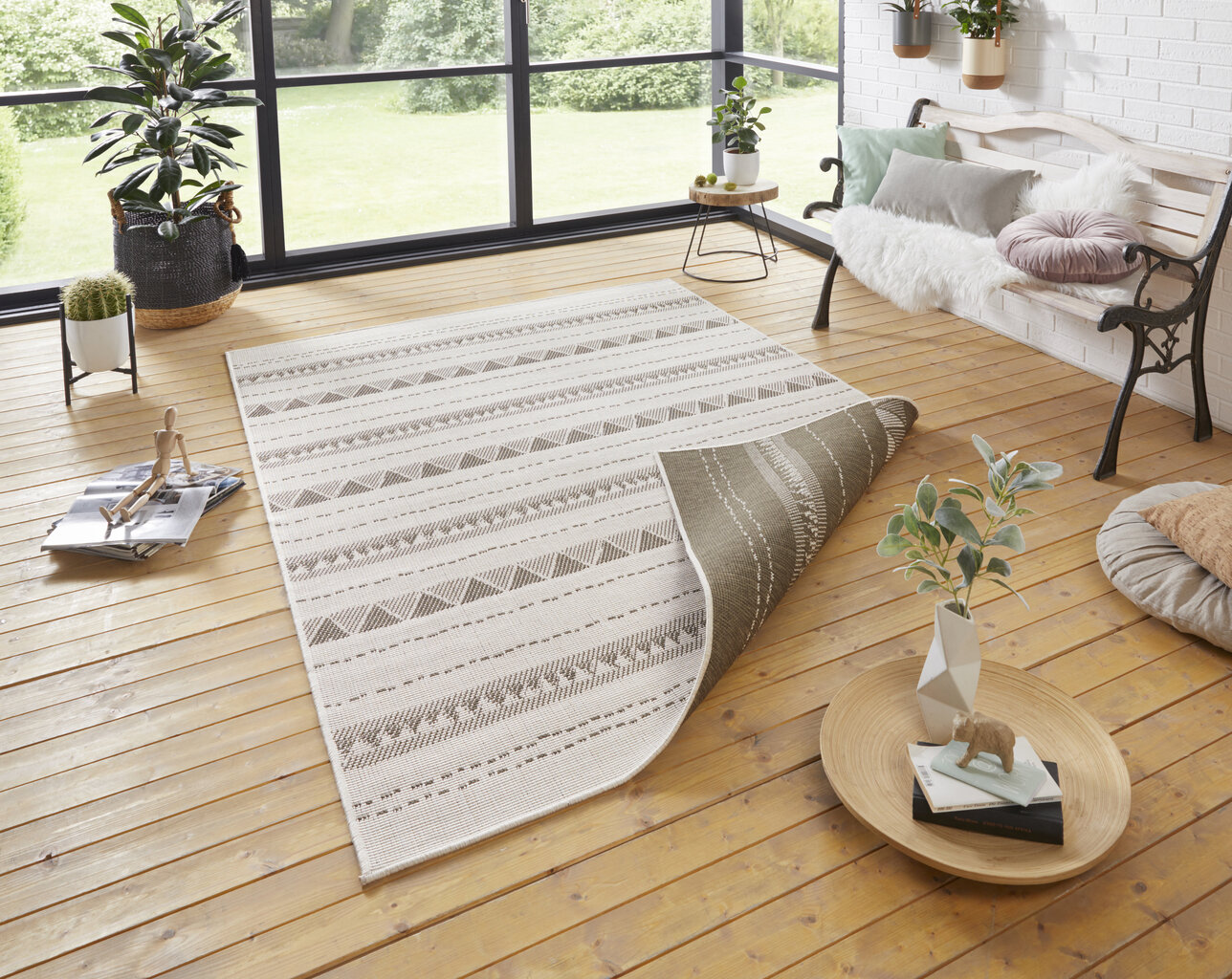 Kahepoolne vaip NORTHRUGS Twin Supreme Brown Cream, 120x170 cm цена и информация | Vaibad | hansapost.ee