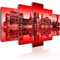 Maal - Red glow over New York - 5 pieces цена и информация | Картины, живопись | hansapost.ee
