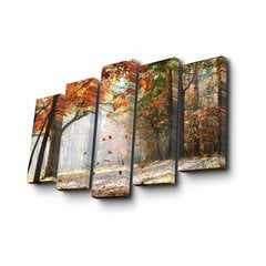 Репродукция из пяти частей Осенний лес цена и информация | Репродукции, картины | hansapost.ee