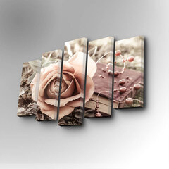Репродукция из пяти частей Роза цена и информация | Репродукции, картины | hansapost.ee