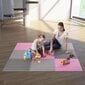 Kaitsev põrandamatt One Fitness 60x60x1 cm, 9 tk, roosa/hall hind ja info | Trenažööride tarvikud | hansapost.ee