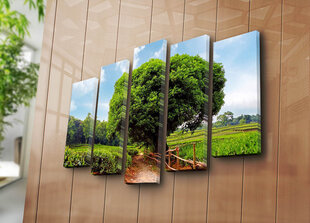 Репродукция из пяти частей Сельская тропа цена и информация | Настенные деревянные декорации | hansapost.ee