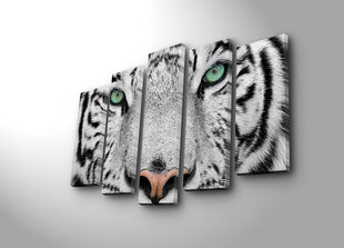 Репродукция из пяти частей Тигр цена и информация | Настенные деревянные декорации | hansapost.ee