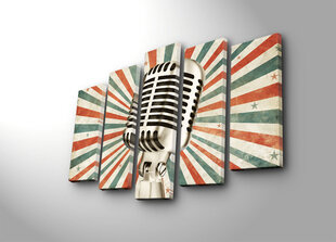 Репродукция из пяти частей Микрофон цена и информация | Настенные деревянные декорации | hansapost.ee