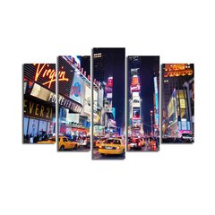 Viieosaline reproduktsioon New York hind ja info | Seinapildid | hansapost.ee