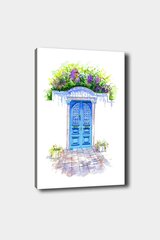 Репродукция на холсте Синие двери цена и информация | Настенные деревянные декорации | hansapost.ee
