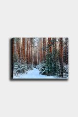 Репродукция Зима в лесу цена и информация | Настенные деревянные декорации | hansapost.ee