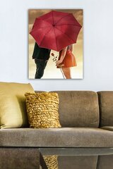 Репродукция Пара под зонтом цена и информация | Настенные деревянные декорации | hansapost.ee