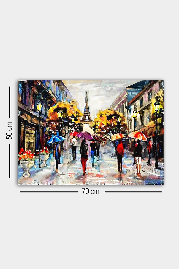 Reproduktsioon inimesed koos vihmavarjudega Pariisis hind ja info | Seinapildid | hansapost.ee