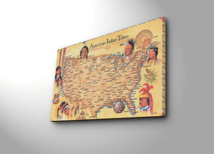 Репродукция Индейские племена цена и информация | Настенные деревянные декорации | hansapost.ee