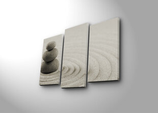 Kolmeosaline reproduktsioon Zen kivid цена и информация | Настенные деревянные декорации | hansapost.ee