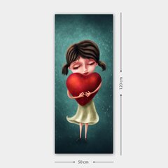 Репродукция Девушка с сердцем цена и информация | Настенные деревянные декорации | hansapost.ee