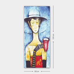 Репродукция Женщина с красной чашечкой цена и информация | Настенные деревянные декорации | hansapost.ee