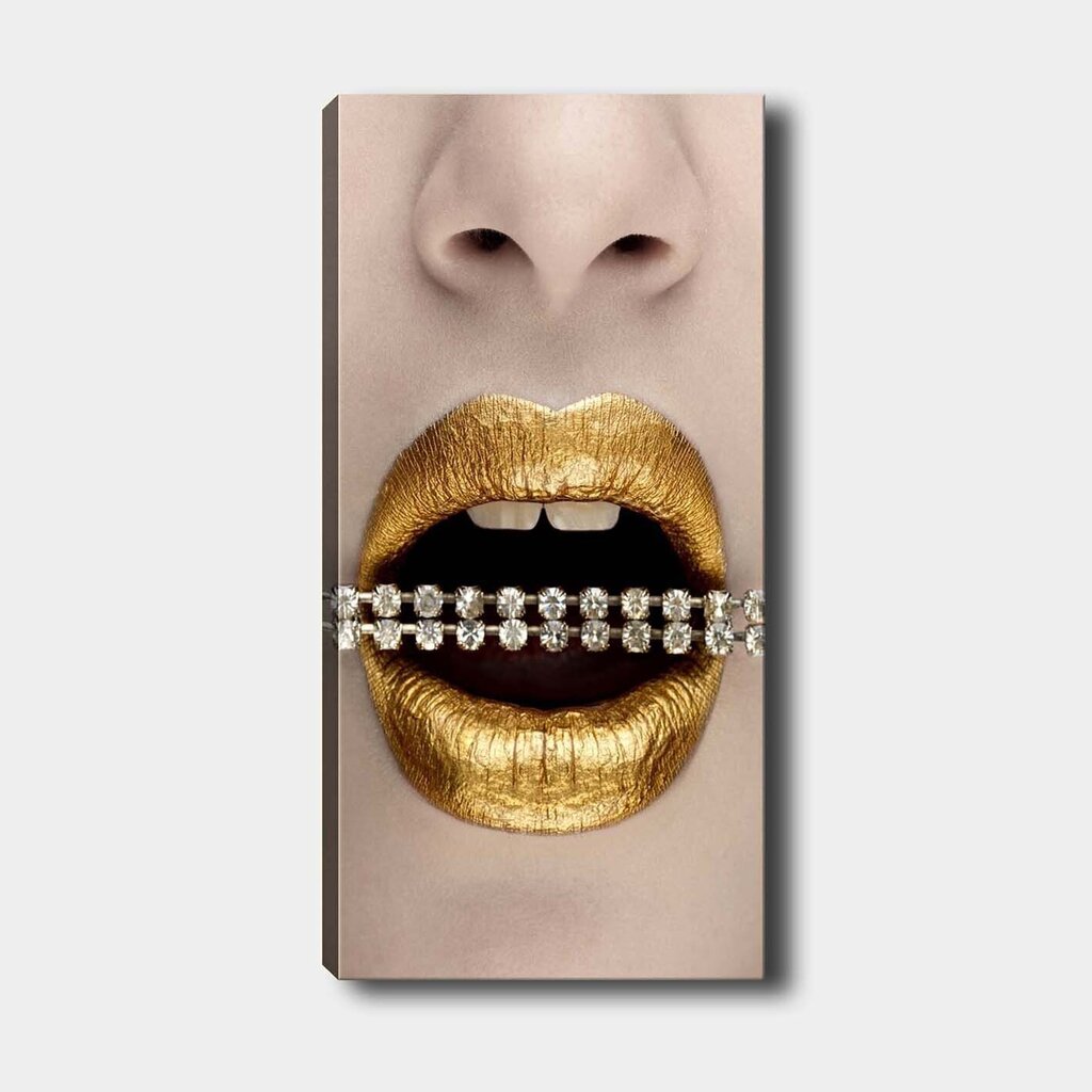 Reproduktsioon Kuldsed huuled pärlitega hind ja info | Seinapildid | hansapost.ee