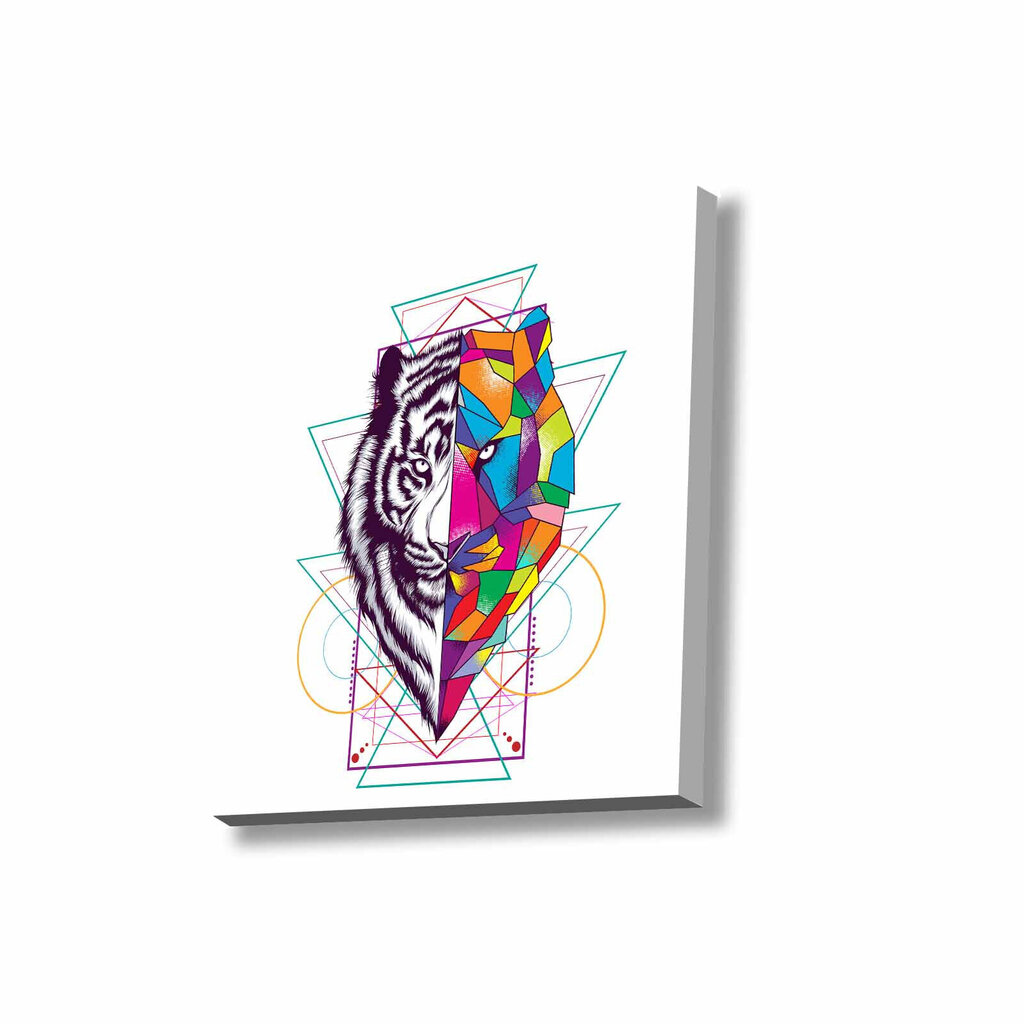 Reproduktsioon Värviline geomeetriline tiiger hind ja info | Seinapildid | hansapost.ee