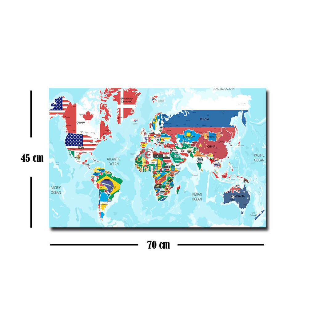 Reproduktsioon Maailmakaart price and information | Seinapildid | hansapost.ee