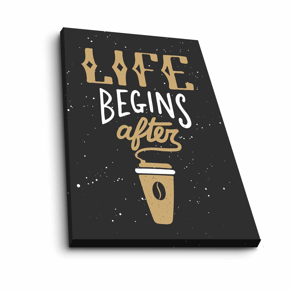 Reproduktsioon Life Begins After Coffee hind ja info | Seinapildid | hansapost.ee