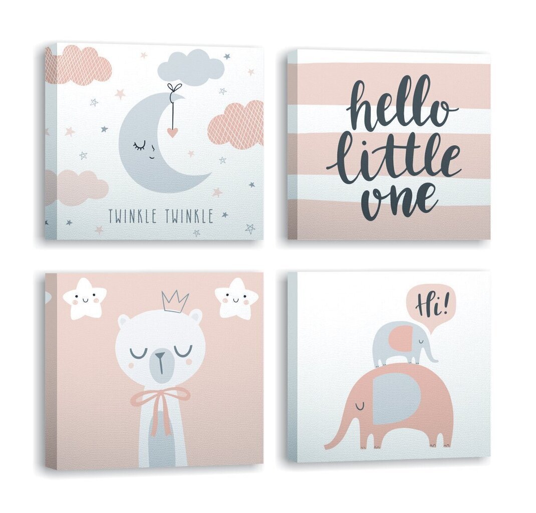 Neljaosaline reproduktsioon Hello little one цена и информация | Seinapildid | hansapost.ee