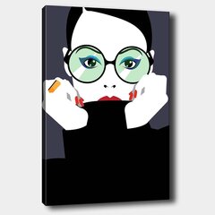 Репродукция на холсте Девушка в очках цена и информация | Настенные деревянные декорации | hansapost.ee
